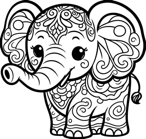 Mandala Coloring Pages Elephan