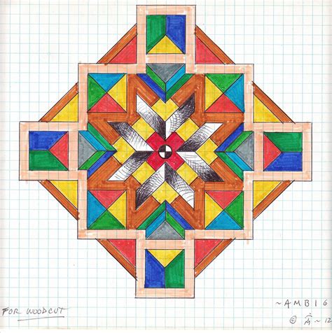Mandala On Graph Paper