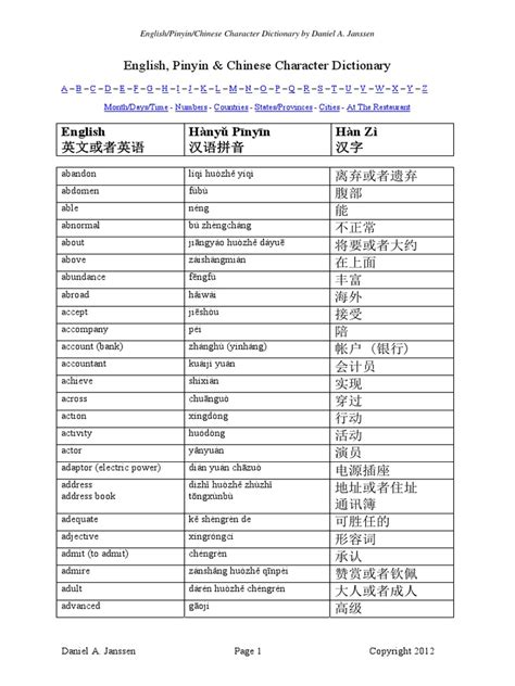 Chinese-English Dictionary. Includes Simplified Characters, Traditional Characters, Pinyin, Stroke-Order, and Audio. Search using English, Mandarin Chinese, or Pinyin.. 