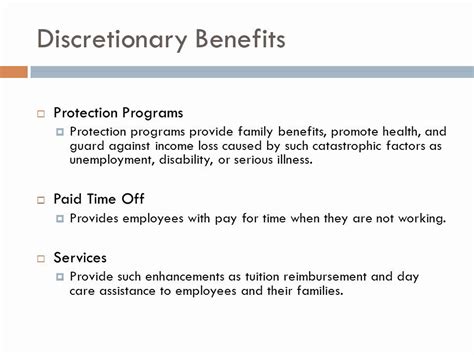 Mandated and discretionary benefits: understanding the types of ...