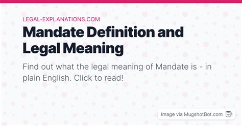 Mandating definition: Present participle of mandate . Most states do not have laws mandating the screening of pregnant women for HBsAg. 