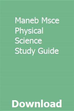 Maneb msce physical science study guide. - Licences and insolvency a practical global guide to the effects.