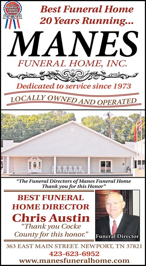 Manes funeral home obituaries newport tennessee. Manes Funeral Home, Inc - Newport, TN. Skip to content. Call Us (423) 623-6952. Toggle navigation. Search About Us; Location; Contact (423) 623-6952; Obituaries; Flowers & Gifts; What We Do; ... View All Obituaries Honoring Life View Details. About Us View Details. Grief Support View Details. Planning Ahead View … 