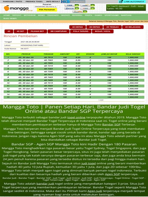 Mangga toto panen setiap hari. Syair hk 24 oktober.