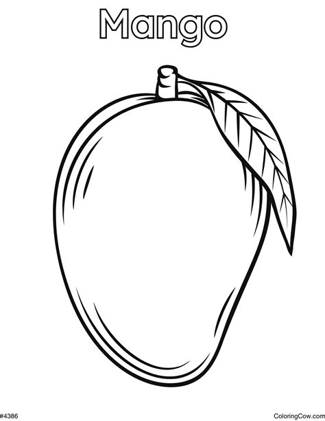 Mango Fruit Coloring Page