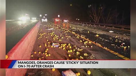 Mangoes, oranges cause 'sticky' situation on I-70 after crash
