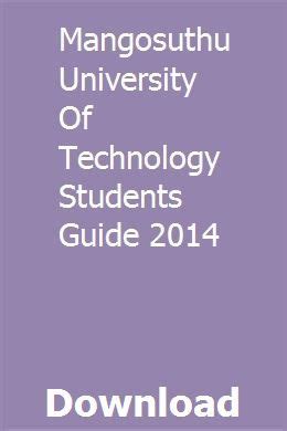 Mangosuthu university of technology students guide 2014. - Das neue deutschmobil 3 testheft buch.