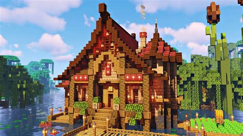 Mangrove swamp house. #easytutorial #minecrafthouse #minecraft #howtobuild #minecraftbuilding #survivalhouse #buildtutorial || Materials Required ||Mangrove planks... 