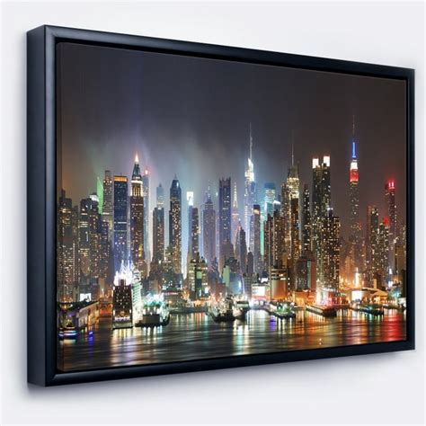 Manhattan Fantasy 2X Matted 22x15 Black Ornate Framed Art …