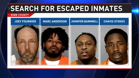 Manhunt underway for four inmates, including a murder suspect, who escaped a Georgia jail after the fence was cut, authorities say