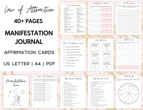 Manifestation journal free printable.  Whether it&rsquo;s love, money, health, or h...