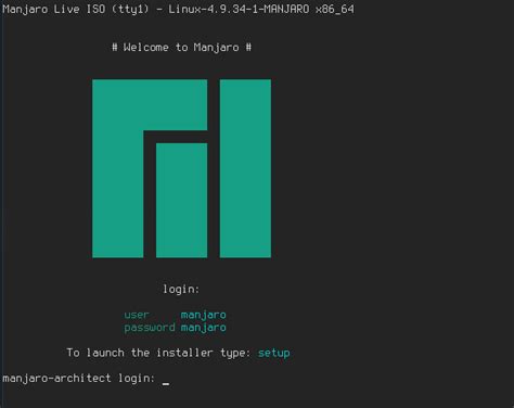 Manjaro architect setup.  Manjaro-Architect is a CLI (or actually Manja...