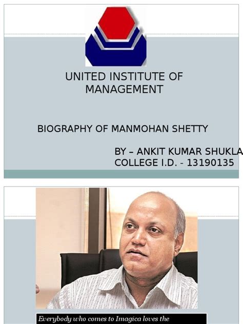 Manmohan shetty biography examples