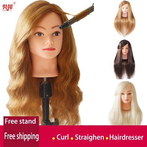 Mannequin Head Human Hair Synthetic Mixing for Hairstyles