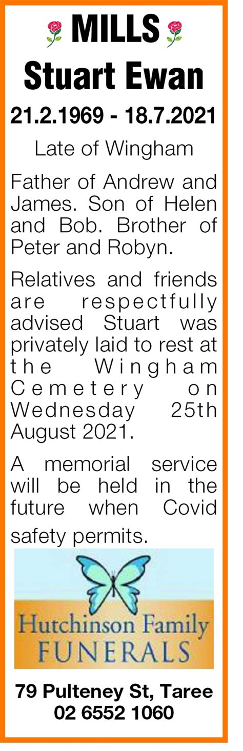 Manning river times death notices.  Stuart Ewan 21. com.  Leave messages of com...