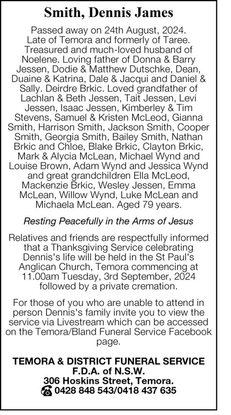 Manning river times death notices.  WT Howard Funerals, Taree.  Why Choose a For help ...