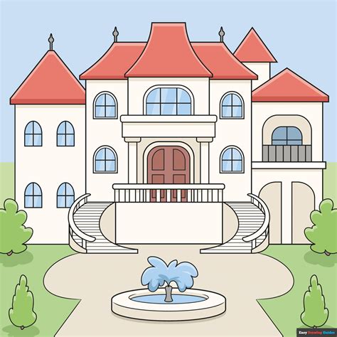 Mansion Easy Drawing