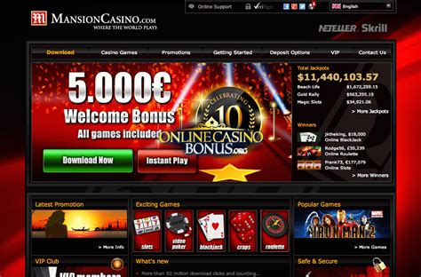 mansion casino games
