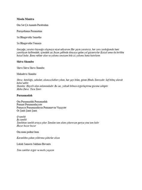 Mantralar PDF Scribd.