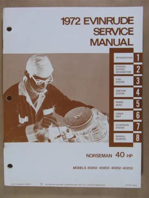 Manual 40 h p 1972 evinrude. - Elements of gas propulsion solutions manual.