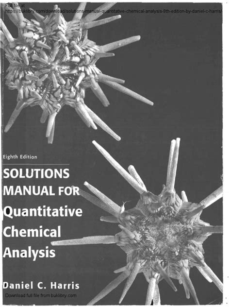 Manual 8th Edition Solutions Chemistry Harris Quantitative