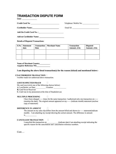 Manual Credit Card Chargeback Form