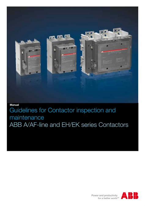 Manual Guidelines for Contactor inspection and …