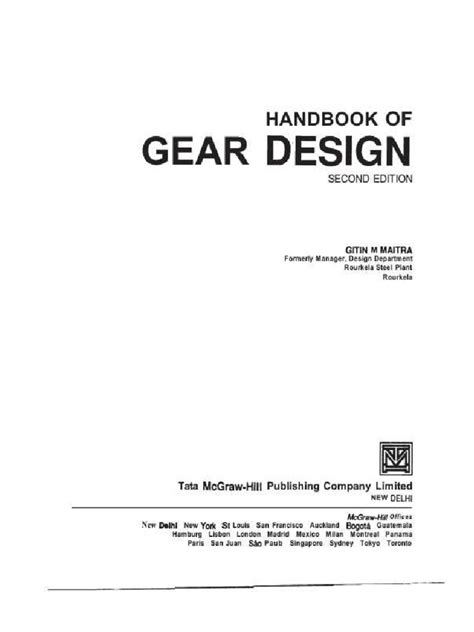 Manual Of Gear Design Pdf