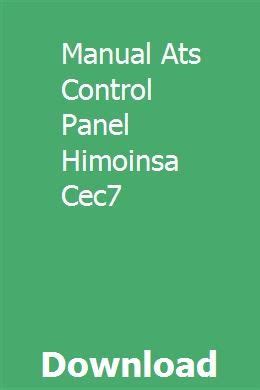 Manual ats control panel himoinsa cec7. - Kawasaki zrx 1100 service manual german.