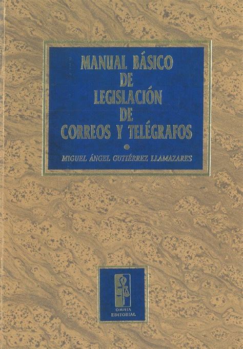 Manual básico de legislación de correos y telégrafos. - Weider 8530 home gym user manual.