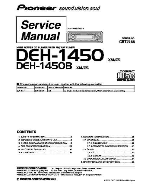 Manual cd player pioneer deh 1450. - Afc e trac ac inverter manual.