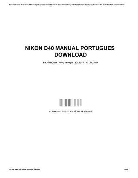 Manual da nikon d40 em portugues. - Manuale d'uso del compressore d'aria kobalt.