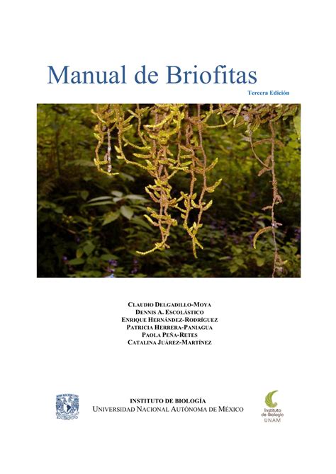 Manual de Briofitas PDF Hoja Plantas