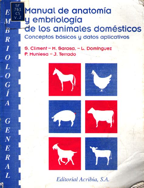Manual de anatomia y embriologia de los animales. - Esempi di report di nebosh gc3.