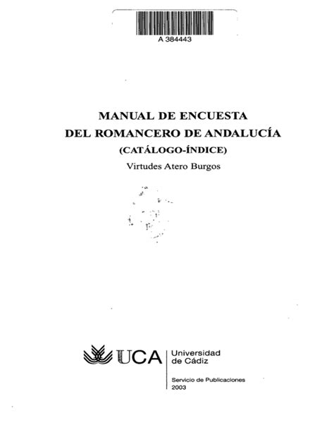 Manual de encuesta del romancero de andalucía. - Microscopy of textile fibres microscopy handbooks.