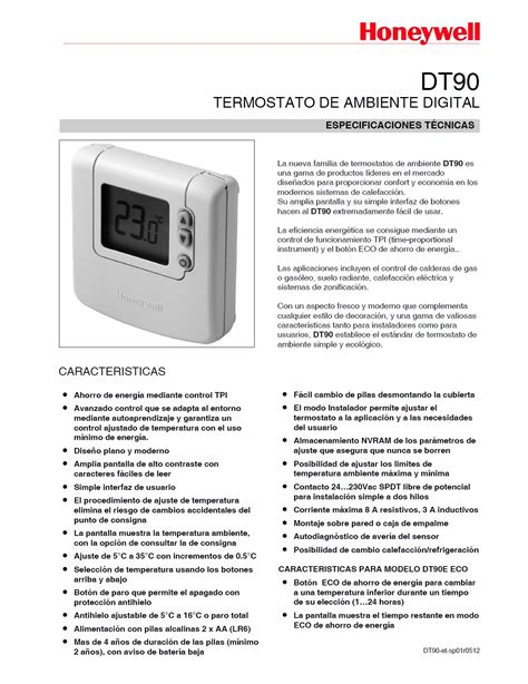 Manual de instalación del termostato honeywell 8000. - Sesquicentenário de elevação do tijuco a vila diamantina.