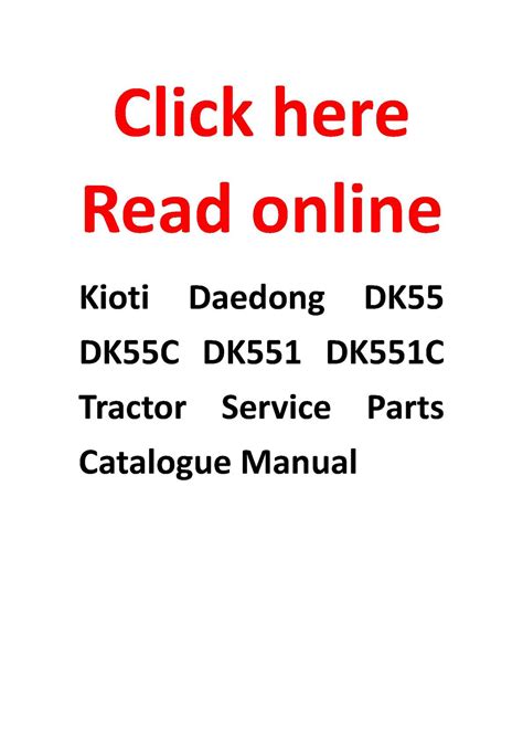 Manual de instrucciones de kioti dk55. - La pra paration des moteurs modernes.