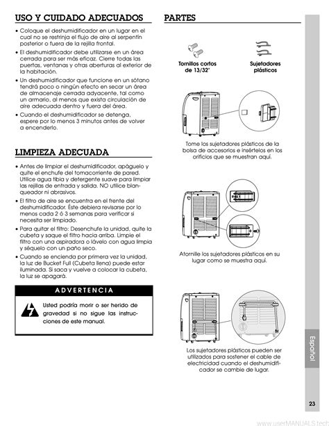 Manual de instrucciones del deshumidificador haier. - Midland alan 48 plus manuale di servizio.