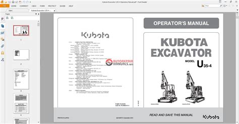 Manual de instrucciones kubota u35 series 2. - Contribution à la définition d'une méthodologie de transfert de populations paysannes.