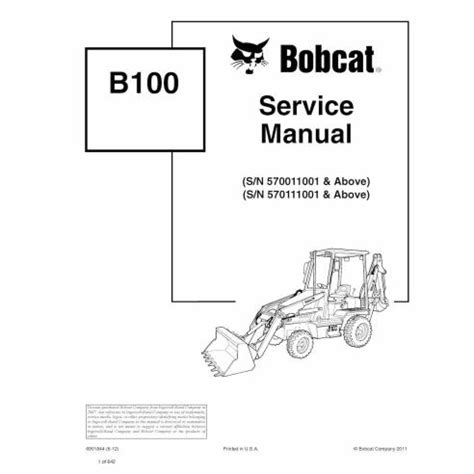 Manual de la retroexcavadora bobcat b100. - Fritz voechting über den amerikanischen frauenkult.