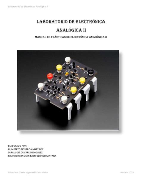 Manual de laboratorio de electrónica analógica. - Manuale di riparazione del cassone ribaltabile.