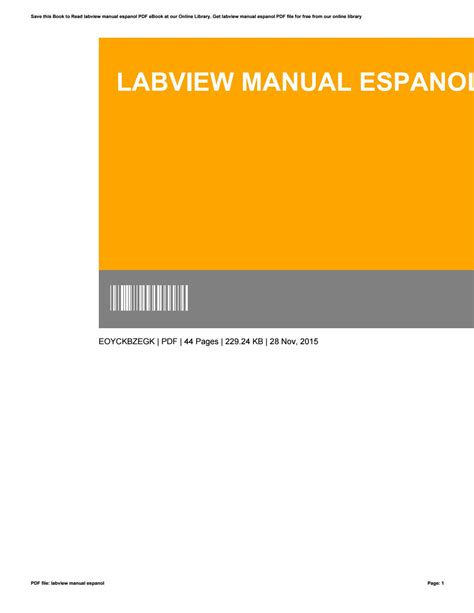 Manual de labview 2010 en espanol. - Guida ai prezzi dei fumetti vintage.