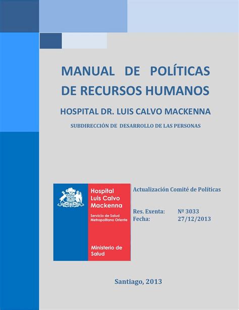 Manual de políticas y procedimientos de historias clínicas. - Handbook of intellectual and developmental disabilities.