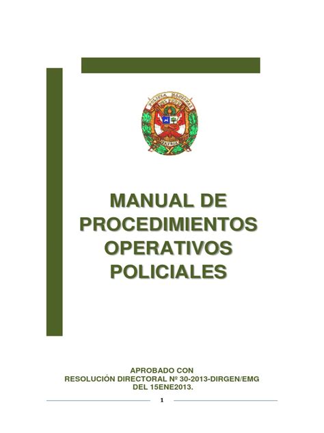 Manual de procedimiento operativo policial gratuito 2013. - Manual del guerrero de la luz.