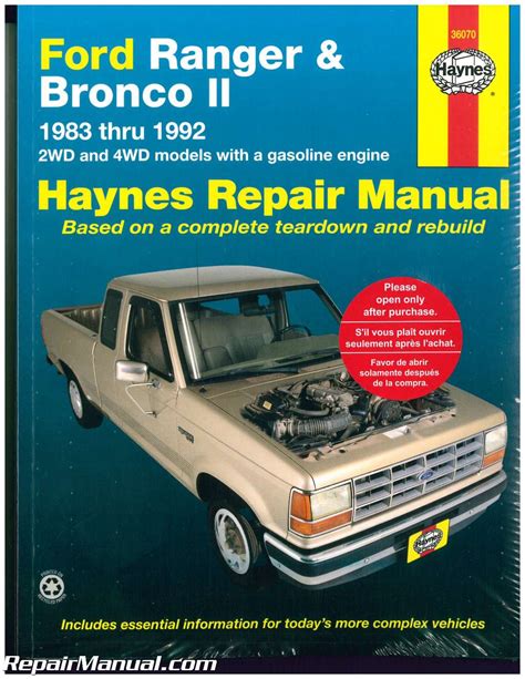Manual de reparación automotriz haynes ford ranger bronco ii 1983 hasta 1992. - Evaluación económica y social de proyectos.