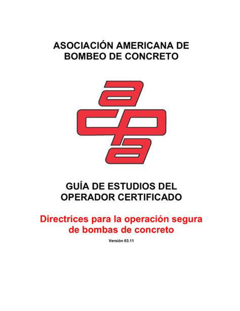 Manual de seguridad de la asociación americana de bombeo de hormigón. - Solutions manual differential equations nagle 6th.