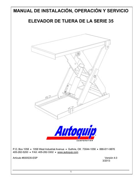 Manual de servicio del elevador de tijera mx19. - Examination preparation guide national registry of radiation.