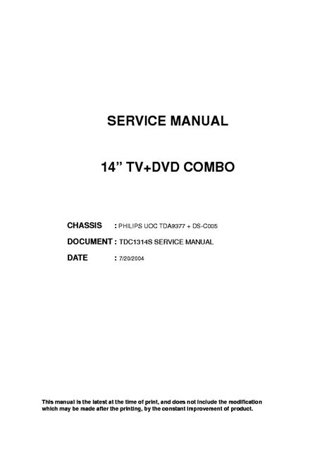 Manual de servicio haier tdc1314s televisión en color dvd. - Renault master 1997 2008 manuale d'officina.