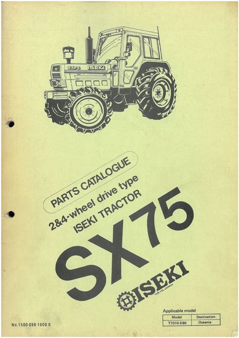 Manual de servicio para tractor sx 75 iseki. - Takeuchi tb180fr hydraulikbagger teile handbuch instant sn 17840001 und höher.