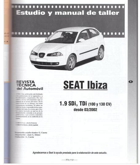 Manual de servicio seat ibiza 2002. - Mga mgb workshop manual owners handbook.